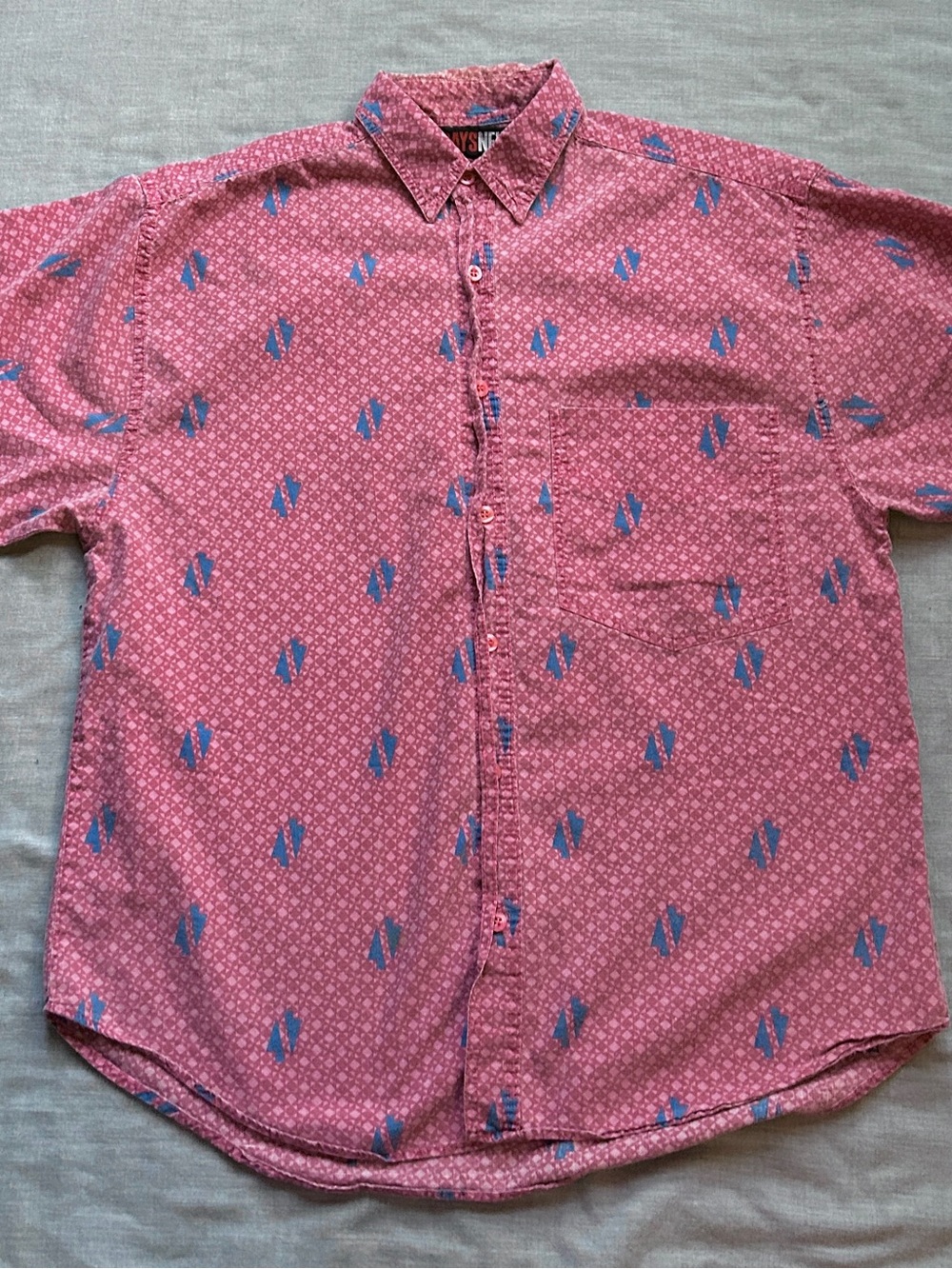 Todays News Vintage Button Down Shirt Sleeve Shirt
